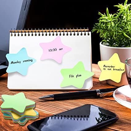 Sticky%20Notes%20STAR%20Shape%203%C3%973%20Inch%205%20Colors%20100%20Sheets%20-%20Image%204
