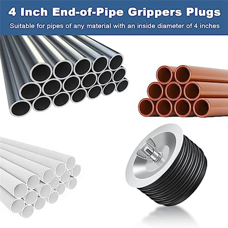 4 Inch Drain Cleaning Cover Utility Expansion Pipe Plug Sewer Pipe Plug ...
