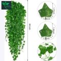 Waterproof Artificial Ivy Vine Fairy Lights with 20 Multicolour LEDs – Battery Operated Green Leaf Garland for Bedroom, Wall, Wedding, Garden, Balcony & Home Decoration. 