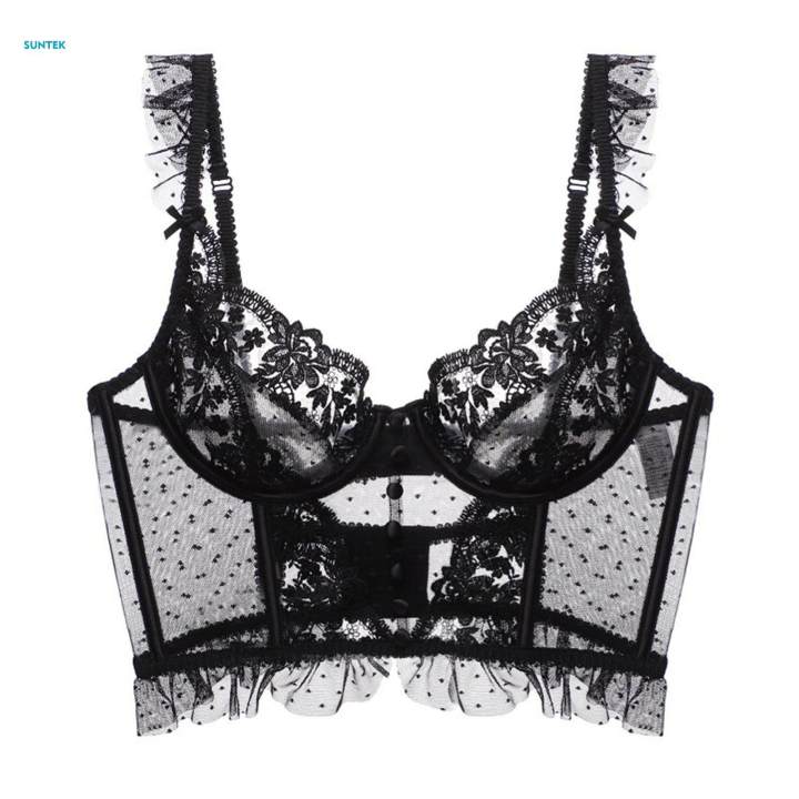Women%20Lingerie%20Set,%20Panty%20Lace%20Bra%20and%20Panty%20Set%20for%20Wedding%20Bridal%20Gift%20Everyday%20Wear%20,%20Black,%20-%20Image%203