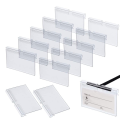 400Pcs Clear Plastic Label Holders for Wire Shelf Retail Price Label Holders Merchandise Sign Display Holder (6 x 4 cm). 