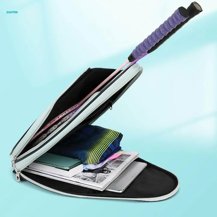 Tennis%20Bag%20Carry%20Bag%20Travel%20Pouch%20Racket%20Cover%20Beginners%20Badminton%20Bag%20Light%20Blue%20-%20Image%203