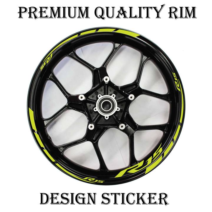 Bike Wheel Stickers R15 R15 | R15 sticker | YAMAHA | R15 Rim sticker Malti colour | Wheel ...