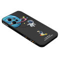 Hontinga for Redmi Note 12 4G Back Cover Cartoon Astronaut Side Design Phone Case Square Soft Liquid Silicone Mobile Cover. 
