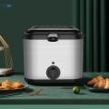Mini Deep Oil Fryer Deep Frying Pot Electric Deep Fryer Fish Fryer Multipurpose. 