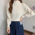 Women's Turtleneck Sweater Autumn and Winter New Korean Style Puff Sleeve Loose Inner Wear Bottoming Sweater. 