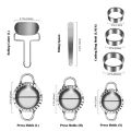 Dumplings Maker 8 PCs,Empanada Press Mold and Cutter,Pie Ravioli Dough Pastry Wrappers Skin Manual Stuffing Spoon. 