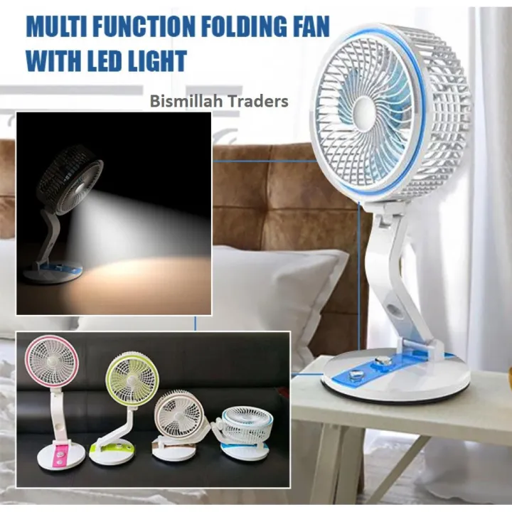 Folding Fan with LED Light - Multifunction USB Charging Fan (299098220) - Versatile Portable Cooling