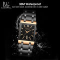 LouisWill Men's Watch Fashion Watch Square Watch With Calendar Nightlight 30M Waterproof Watch Steel Band Watch Quartz Watch Men Wrist Watch Casual Fashion Watch Business Wristwatches. 