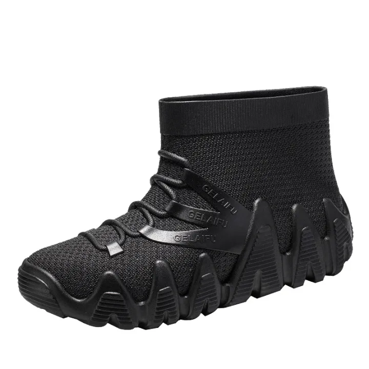 Cross-border%20short%20tube%20fashion%20men's%20waterproof%20shoes%20galoshes%20kitchen%20work%20rain%20boots%20rain%20boots%20anti-slip%20overshoes%20Korean%20version%20foreign%20trade%20wear%20-%20Image%204