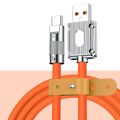 120W 6A Super Fast Charge Data Line Accessories Liquid Silicone Quick Charge Durable LED Cable USB Bold Type-C USB Flexible. 