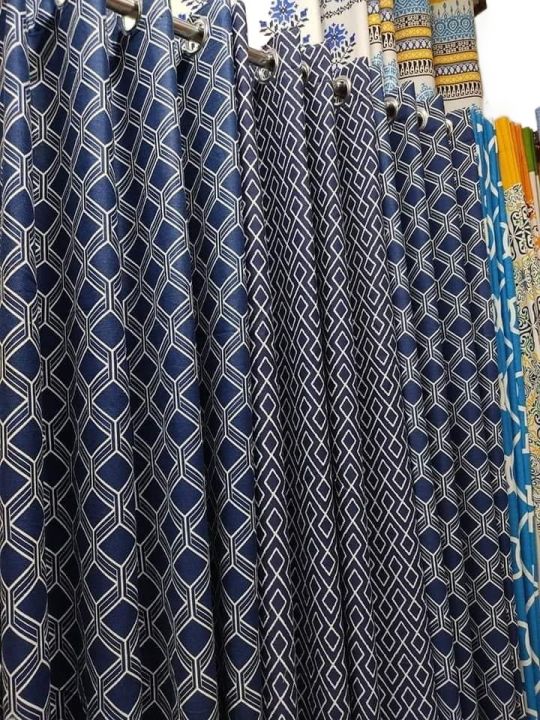 Curtain Export quality Porda Window Protector 46" / 7 Feet standard size  4 kuchi 8 Eyelet curtain.-3PCS