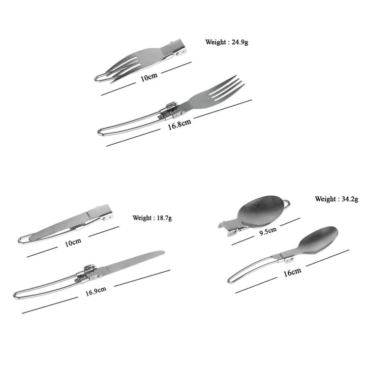TARKA%20Stainless%20Steel%20Foldable%20Fork%20Knife%20Utensils%20Spoon%20Set%20Outdoor%20Camp%20Picnic%20Slice%20Tableware%20Hiking%20Tourist%20Cooking%20Supplies%20-%20Image%202