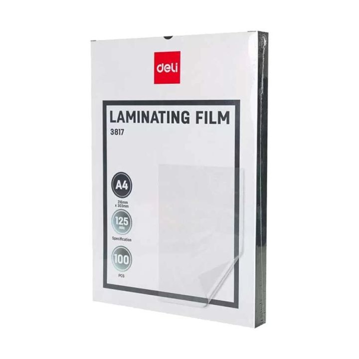 Deli%20E3817%20Laminating%20Film%20125mic%20A4%20Size%20Laminating%20Film%20-%20Image%202
