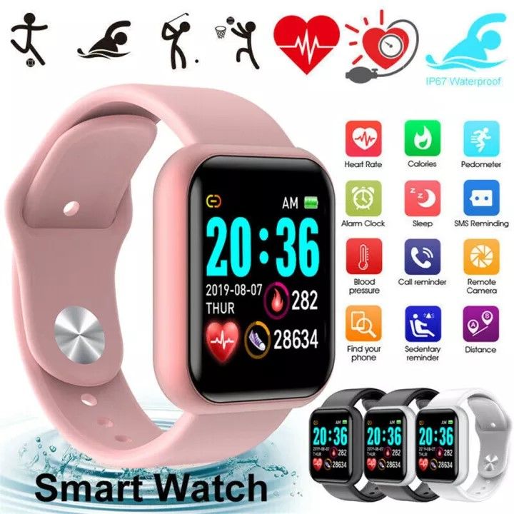 Smart Watch Y68 Plus Relogio Inteligente Smart Bracelet Heart Rate Monitor Digital Smartwatch