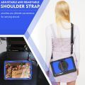 For Samsung Galaxy Tab S10 Ultra / S9 Ultra / S8 Ultra Silicone + PC Tablet Case with Shoulder Strap.