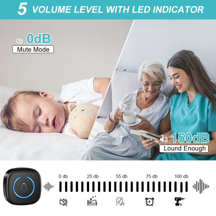 Wireless%20Doorbell%20Intelligent%20Welcome%20Door%20Bell%20300M/984%20FT%20Remote%2060%20Songs%20Melodies%20Home%20Smart%20Doorbell%20US%20EU%20Plug%20Optional%20-%20Image%205