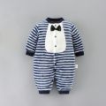Autumn Winter Newborn Baby Clothes Dinosaur Print Baby Boy Romper Warm Infant Baby Boy Girl Soft Fleece Jumpsuit Pajamas.