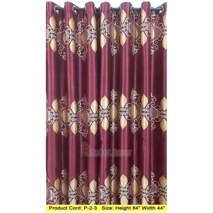 Synthetic Curtain Door and Window Pordha- ( 4 kuchi -1pis) Color Multicolor from