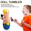 Inflatable Indoor Punching Boxing Hit Bag Kids Tumbler. 