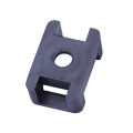 Screw Bracket Mount Saddles Bases Cable Tie Bracket 23mmx16mm 30 Units Black.