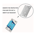 24Piece Mending Plate with Screws Flat Brace Silver Heavy Duty Flat Straight Brackets Metal Mending Plate for Metal Wood.