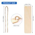 50 PCS Wood Blank Bookmarks with Holes and Ropes DIY Craft Projects. 