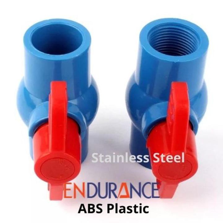 1" Plastic Two-way Ball Valve Garden Watering Aquarium Irrigation Connector