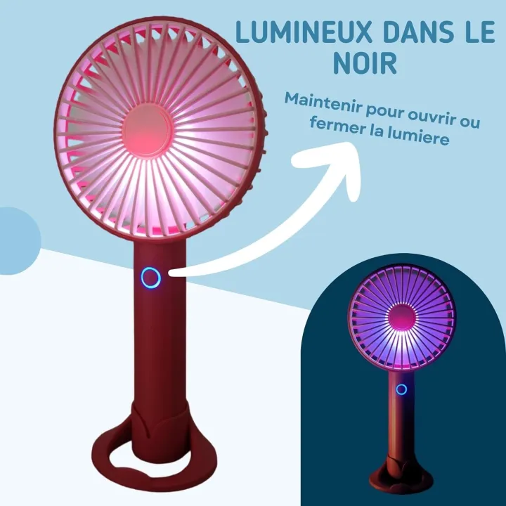 DIANDI%20DD-5649%20Rechargeable%20Stylish%20Hand%20Fan%20With%20Luminous%20Light%20-%20Multicolor%20-%20Image%204