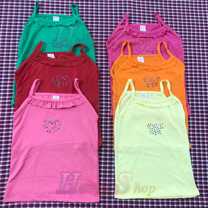 6 Pieces Set Multi Color girls Tank Top by any color / girl tops and tees