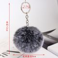 Ready to Ship In Stock Fast Dispatch Furry Puff Ball Faux Rabbit Pink Fur Ball Pom Pom Keychain.