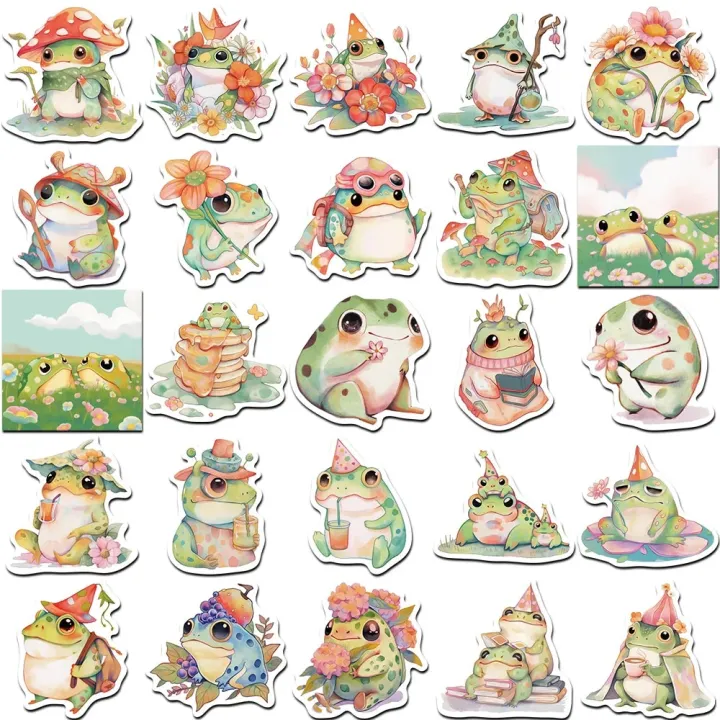 10/50pcs%20Cute%20Colorful%20Frog%20Stickers%20Aesthetic%20Decals%20Decorative%20Scrapbook%20Notebook%20Phone%20Luggage%20Sticker%20-%20Image%205