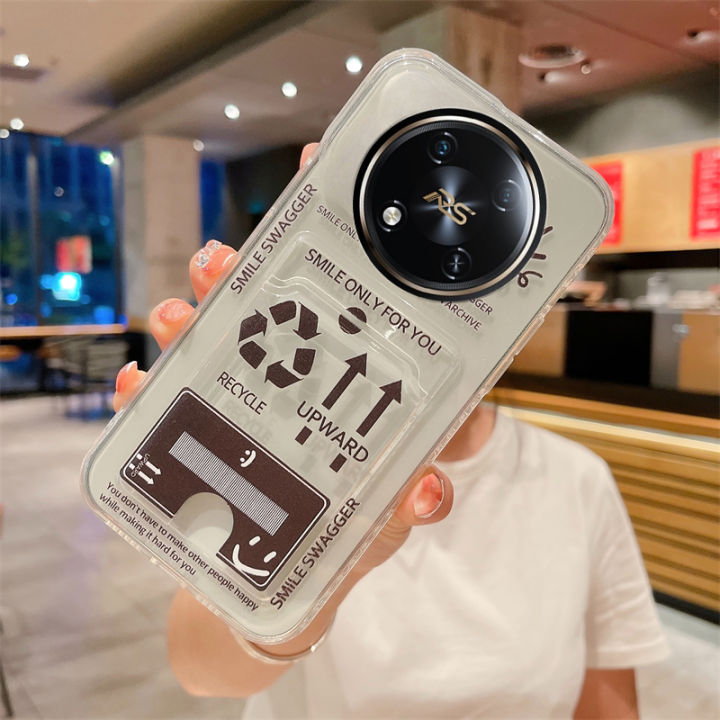 For itel RS4 Case Card Holder Wallet Astronaut Arrow Transparent Case for itel RS4 Back cover