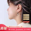 marka法式饰品ins风earring钛钢18k金方形耳饰耳坠几何小方块耳环.