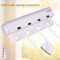 Wall Mounted Hanger Retractable Indoor Clothes Hanger Drying Rack Towel Rack Automatic Telescopic Clothesline.