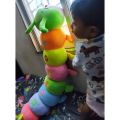 Cater pillar Doll Colorful Long Soft Cushion Educational cat pillow Gift.