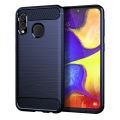 lthmy for Samsung Galaxy A10E Case Carbon Fiber TPU Soft Silicone Back Cover Armor Phone Case Casing. 