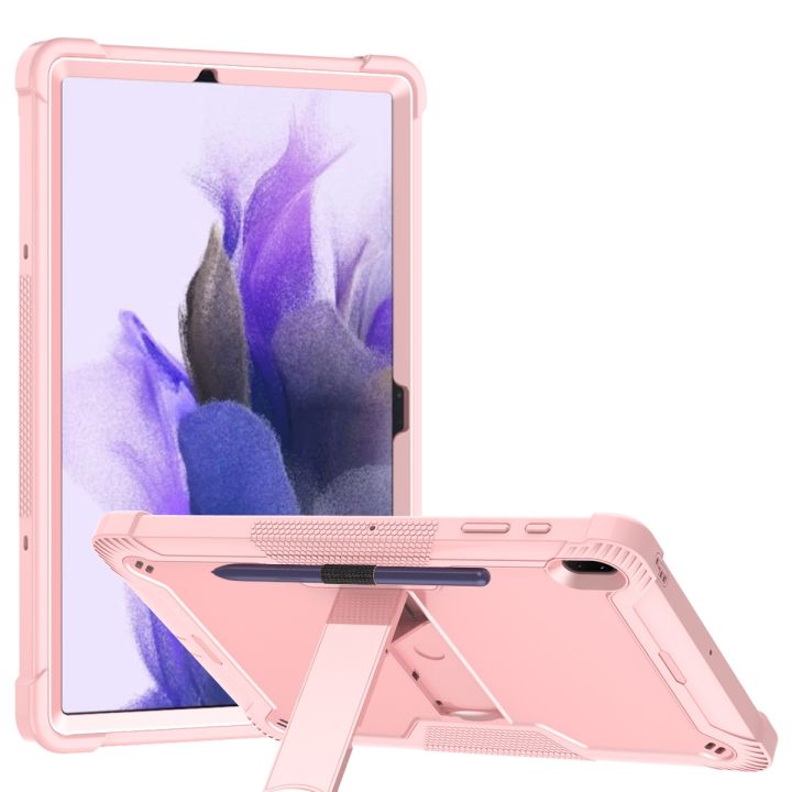 For Samsung Galaxy Tab S7 FE Silicone + PC Shockproof Protective Case