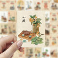 60 pieces of Chinese traditional culture cartoon stickers, early education decoration, luggage, car notebook material stickers wholesale. 