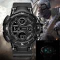 Fashion Multi-dial Watch For Men Digital LED Repeater Male Wrist Watches Outdoor Sport Black Digital Clock  , Watch For Men. 
