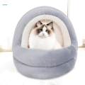 Cat Nest Soft Furniture Autumn Winter Kennel Indoor Dog Cat Bed Semi Enclosed Pet Cat large White. 