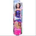 Barbie T7439 Brand Entry Doll Asst Barbie Doll (11.5 inches) with Colorful Butterfly Logo Print Red Dress & Strappy Heels, Great Gift for Ages 3 Years Old & Up.