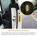 4pcs/set Car Door Safety Reflective Sticker Open Door Anti- Strip Modified Decoration Creative Car Sticker. 