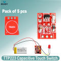 TTP223 Capacitive Touch Switch Button Self-Lock Module for Arduino Touch Switch Sensor Single Channel- 5pcs. 