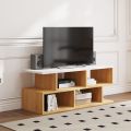 Floor Standing TV Entertainment Unit Setup Box Stand TV Cabinet with Shelves & Drawer for Books & Décor Display Unit, Upto 45 Inches Design by Nahid Furniture 18x40x12".