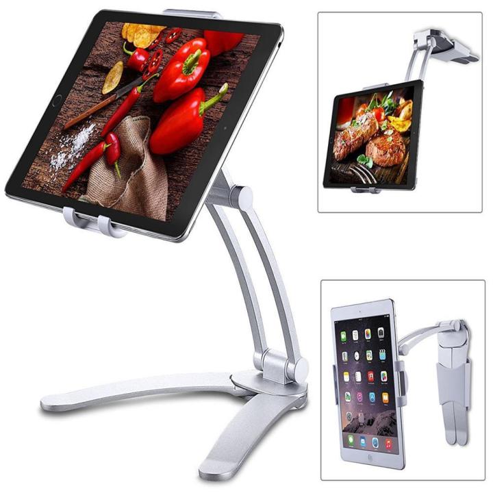 Kitchen Tablet iPad Stand Adjustable Holder Wall Mount for iPad Pro, Surface Pro, iPad Mini