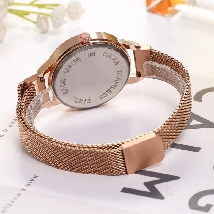 Fashion%203D%20Flower%20Alloy%20Flower%20Milan%20Mesh%20Belt%20Magnetic%20Buckle%20Quartz%20Watch%20Women's%20Casual%20Fashion%20Watch%20-%20Image%205