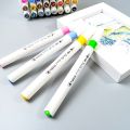 48 Color Dual Tip Whiteboard Permanent Marker Set Anime Student Painting Double-Head Marker Pen. 
