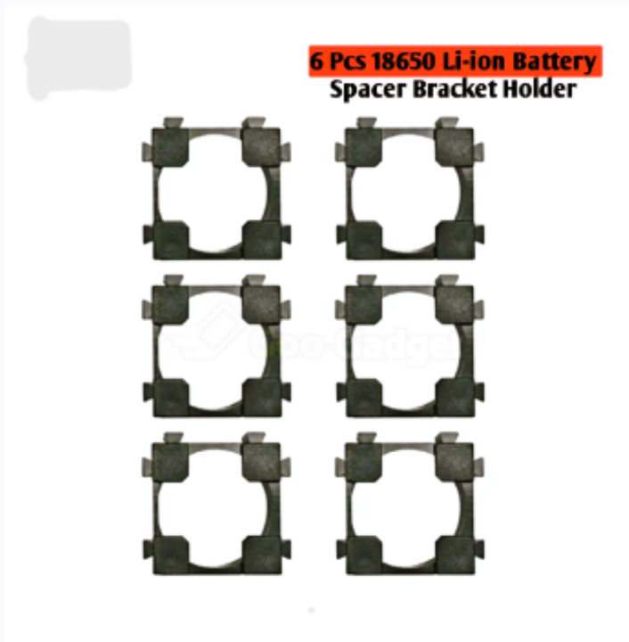 6 PCS 18650 Li-ion Battery Spacer Bracket Holder Black