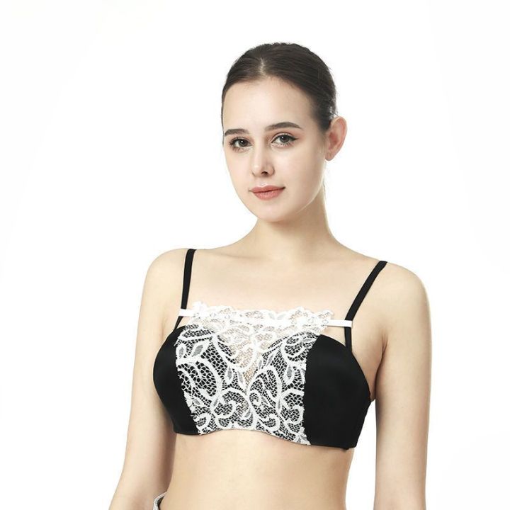 One-Piece%20Anti-Exposure%20Chest%20Block%20Women's%20Summer%20Lace%20Tube%20Top%20Anti-Running%20Light%20Patch%20Neckline%20Artifact%20Basic%20Thin%20-%20Image%202
